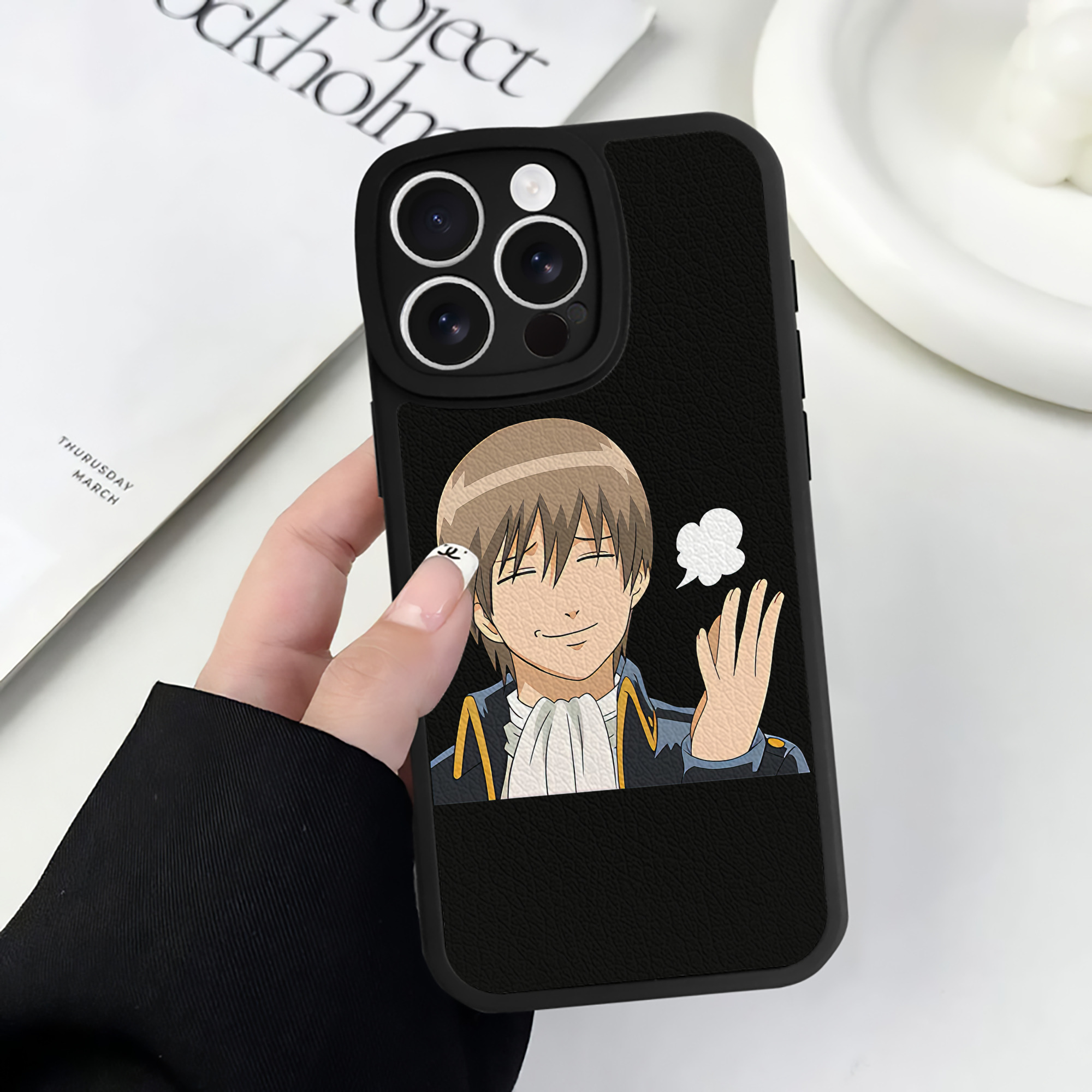 （画像用） ぎんたま 坂田銀時（さかたぎんとき） 神楽 志村新八（しむら しんぱち） GINTAMA Sakata Gintoki Kagura Shimura Shinpachi 【iPhone 16シリーズ対応】シリコンスマホケース（レザー調） 材質：シリコン